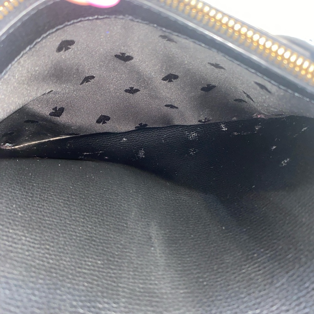 kate spade Black Leather Pebbled Tote with Gold Logo - Picture 11 of 16